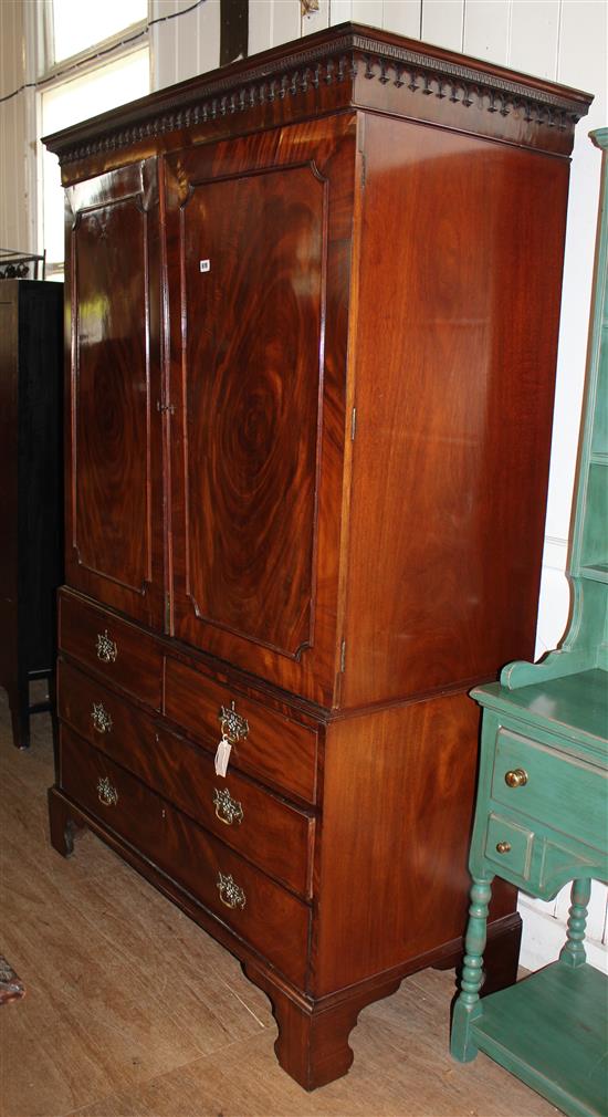 George III mahogany linen press (converted)